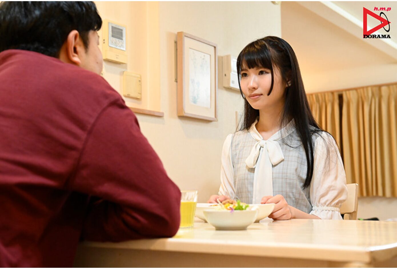 【私服切り裂き】【着衣SEX】清楚なリボン付きチェックワンピースを切り裂きながら着衣SEX