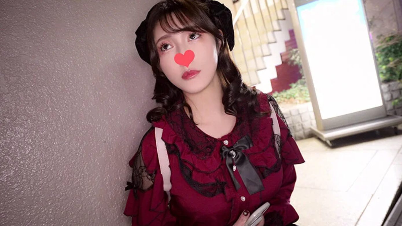 【私服SEX】ワインレッドの地雷系ブラウスを着たまま着衣SEX