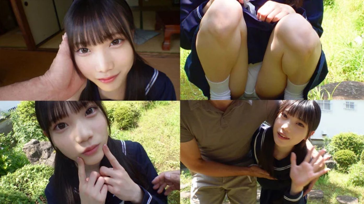 【制服ぶっかけ】白リボンのセーラー服女性と着衣SEXしてスカートに精子をぶっかけ